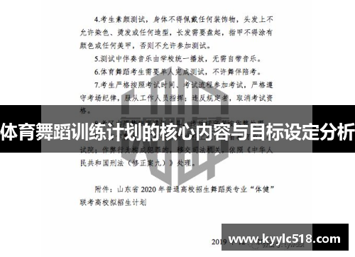 体育舞蹈训练计划的核心内容与目标设定分析